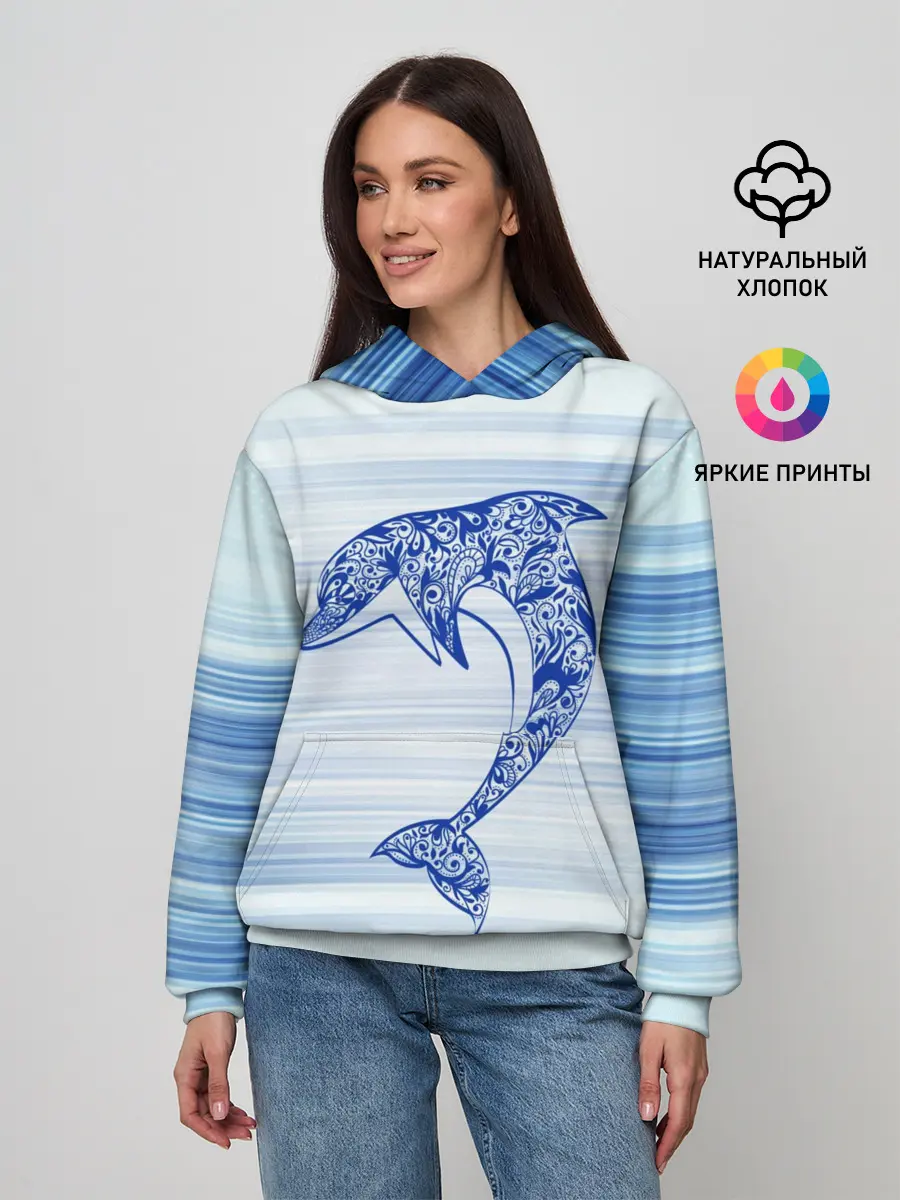 Женское худи / Дельфин
