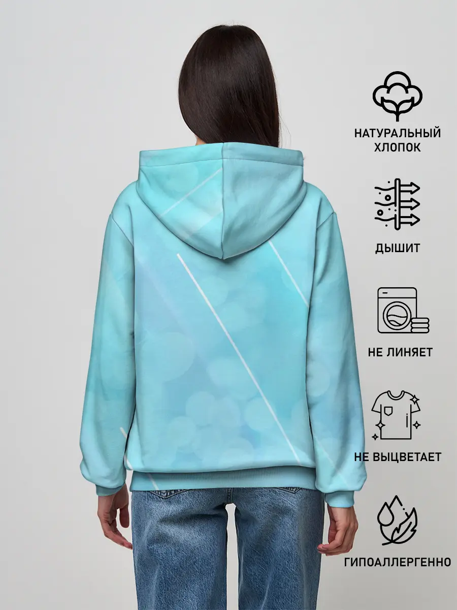 Женское худи / Два дельфина. I love you