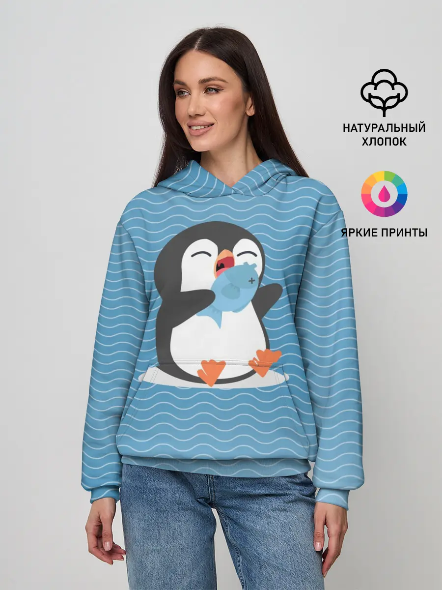 Женское худи / Пингвин