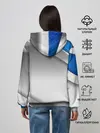 Женское худи / 3D СЕРЕБРО BLUE LINES