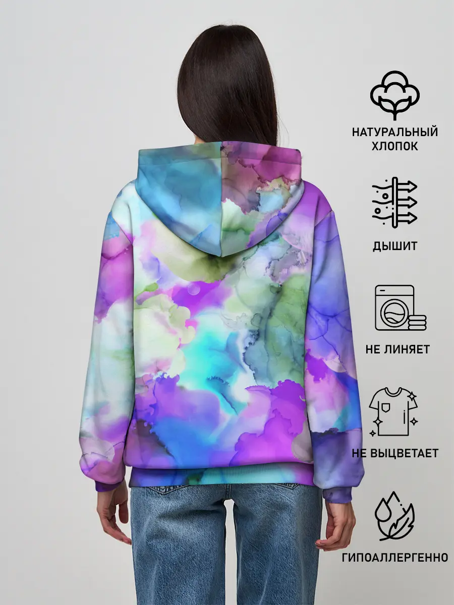 Женское худи / Акварельная краска