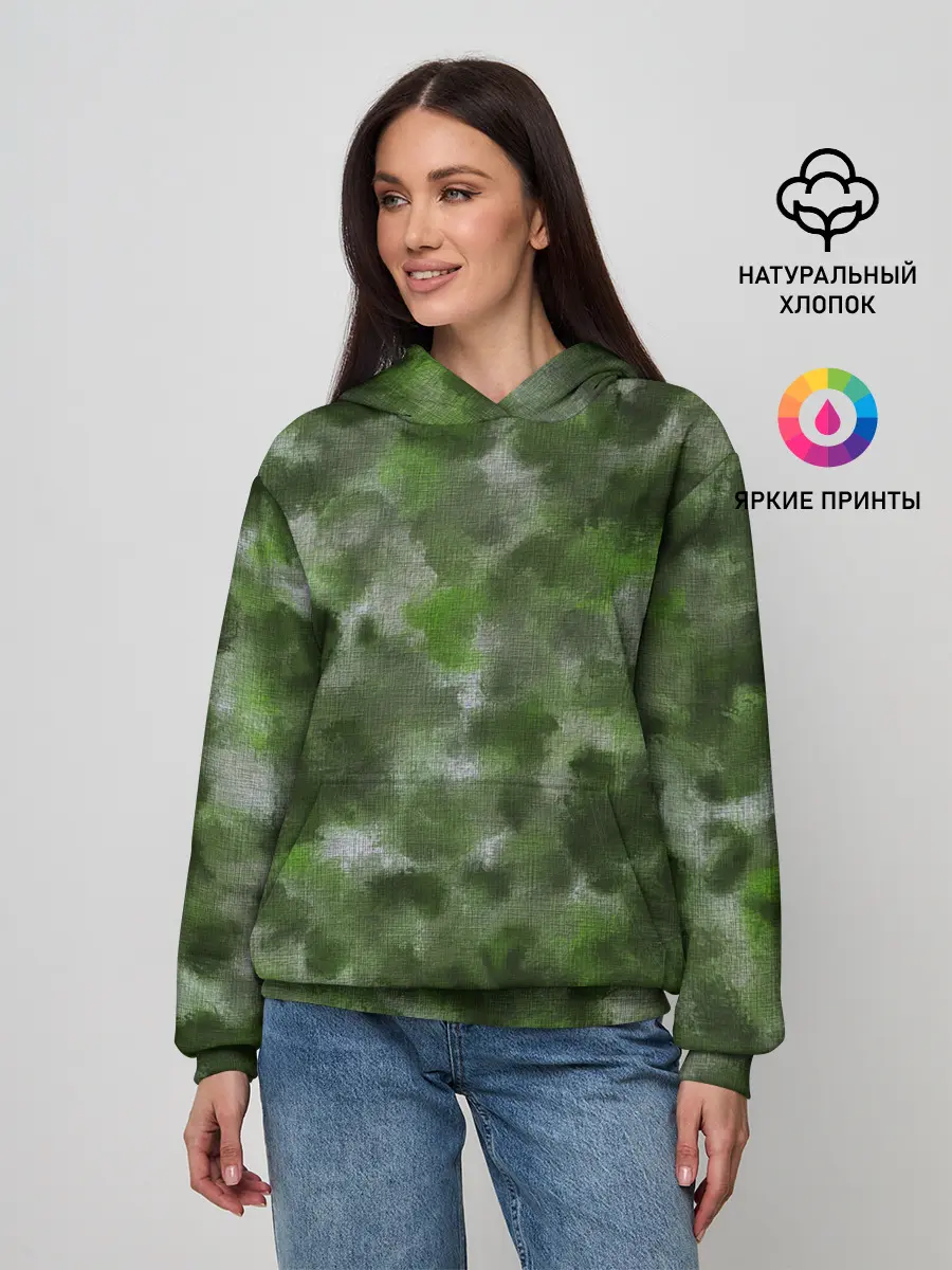 Женское худи / Canvas Green Camo