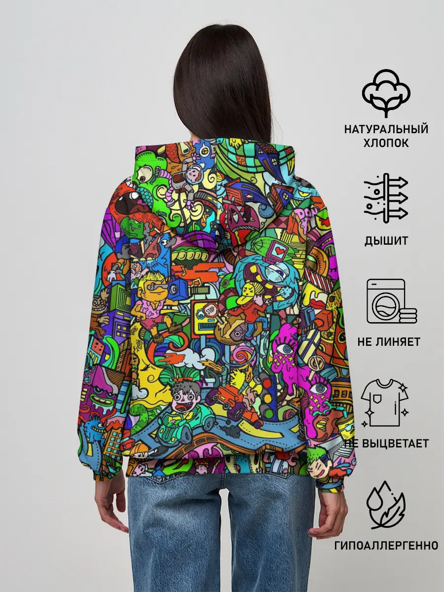 Женское худи / Веселые узоры