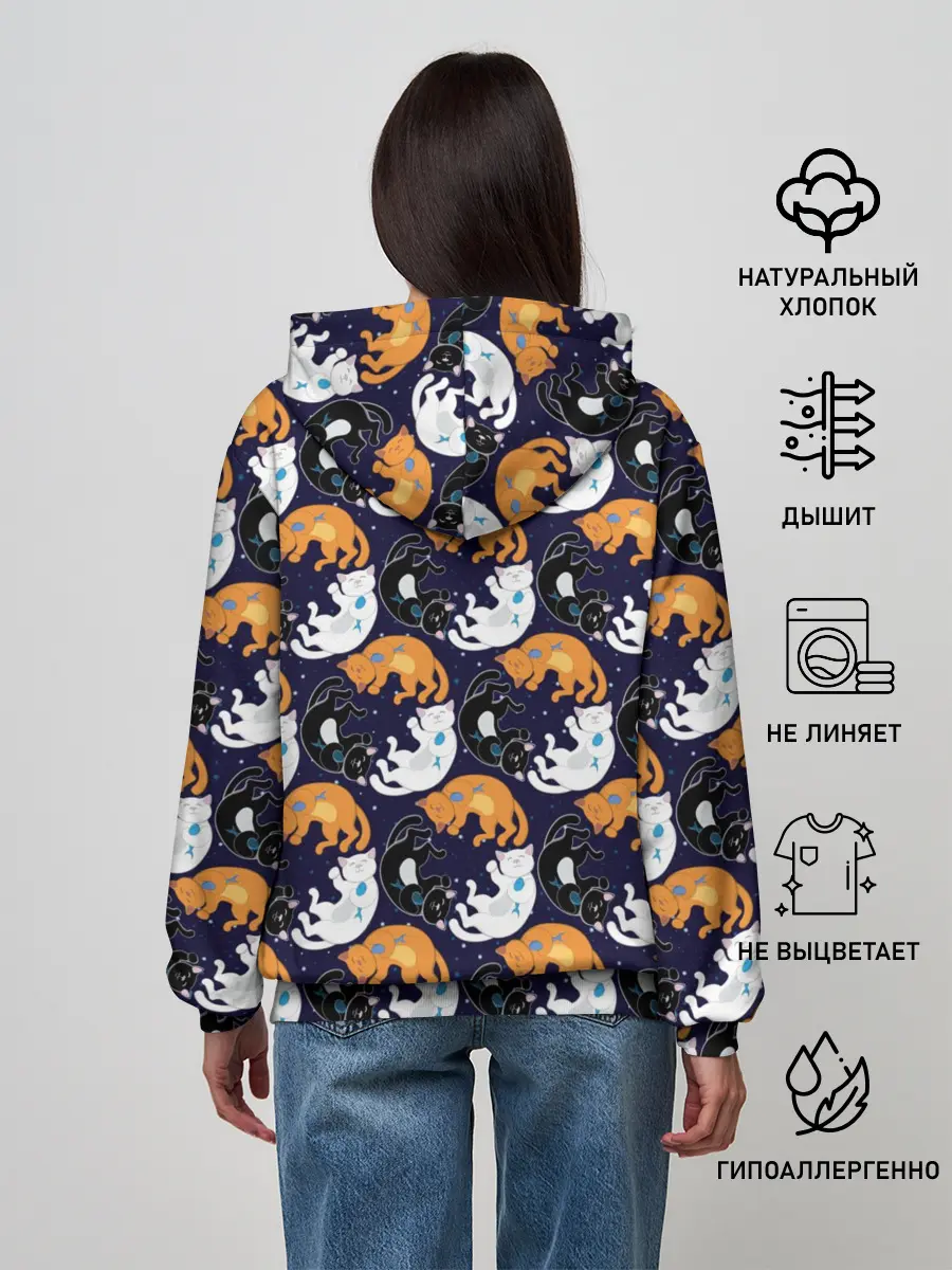 Женское худи / Японские котики