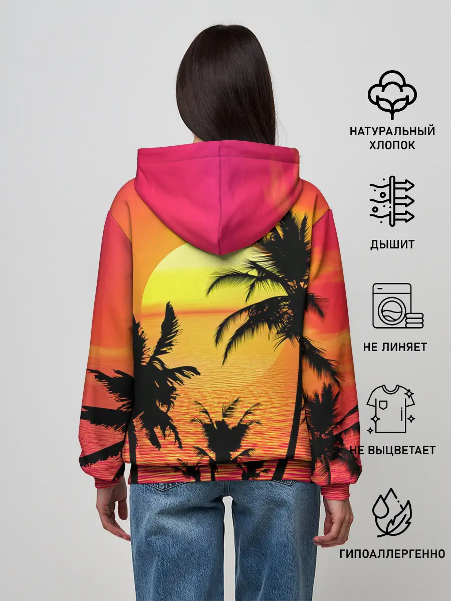 Женское худи / Прибрежный закат