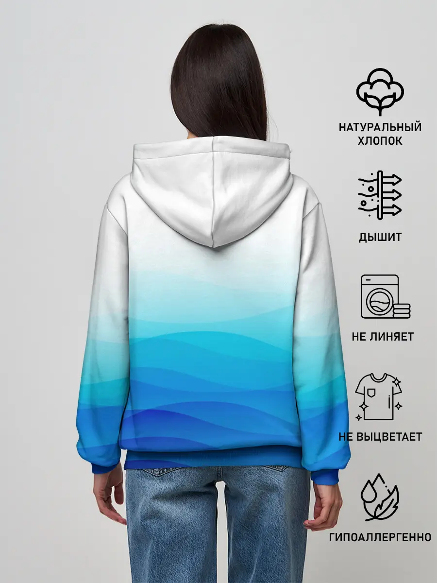 Женское худи / Котик русалочка | Русалка с сердечком