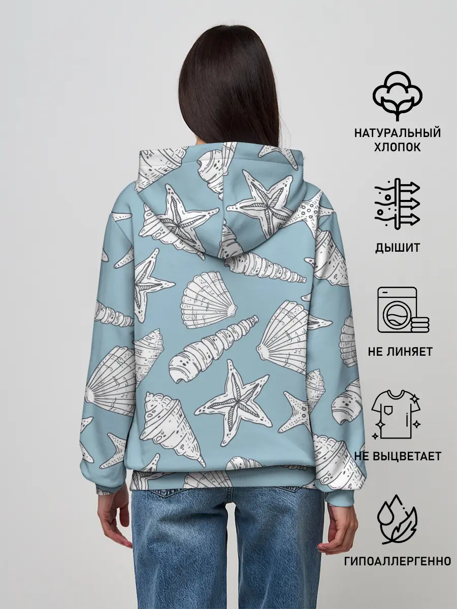 Женское худи / Морские обитатели
