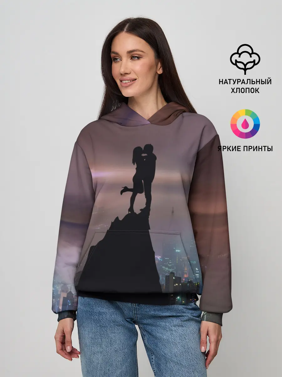 Женское худи / Влюбленные на фоне города