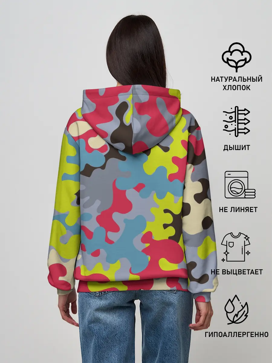 Женское худи / Цветные облака