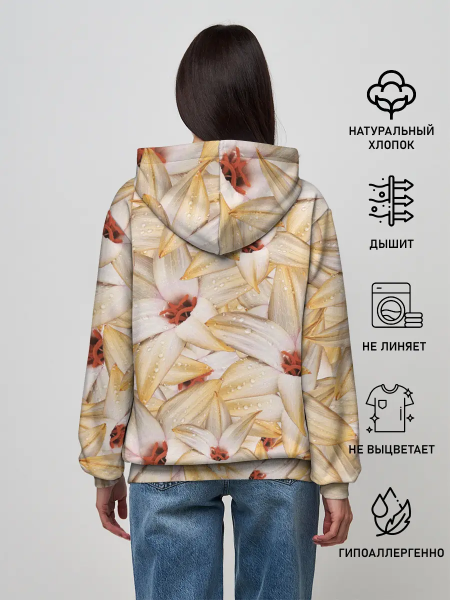 Женское худи / Яркие Цветы