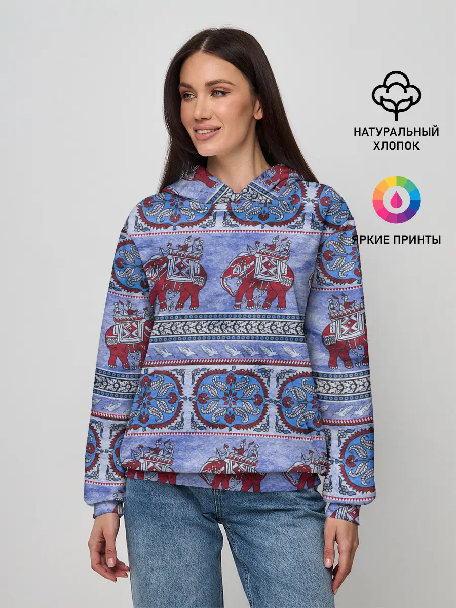 Женское худи / Индийский Орнамент