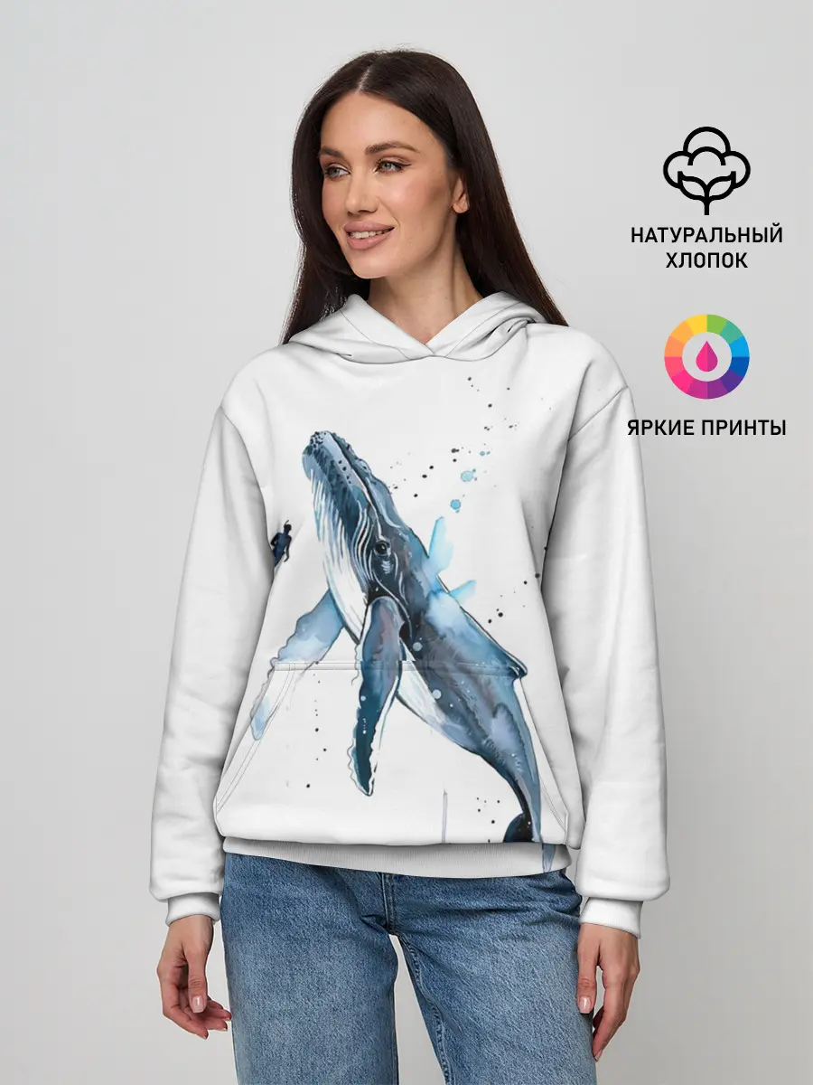 Женское худи / кит