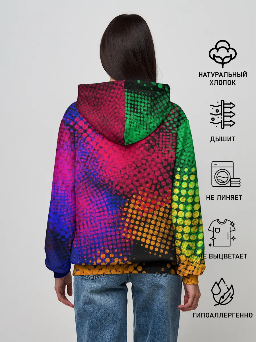 Женское худи / Цветные Разводы