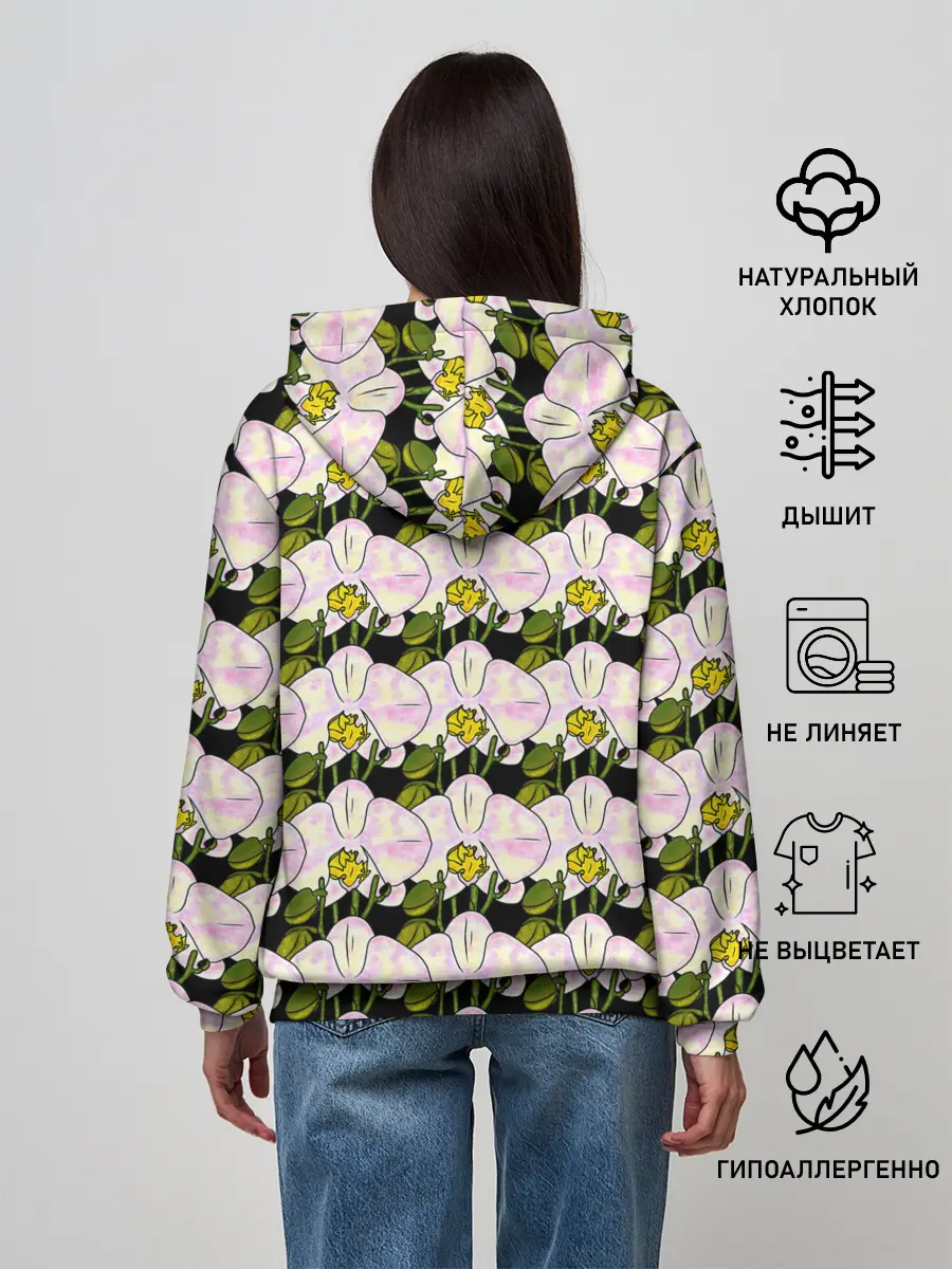 Женское худи / Заросли орхидей