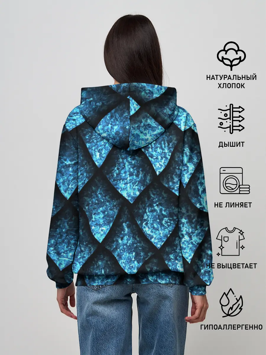 Женское худи / Чешуя ледяного дракона