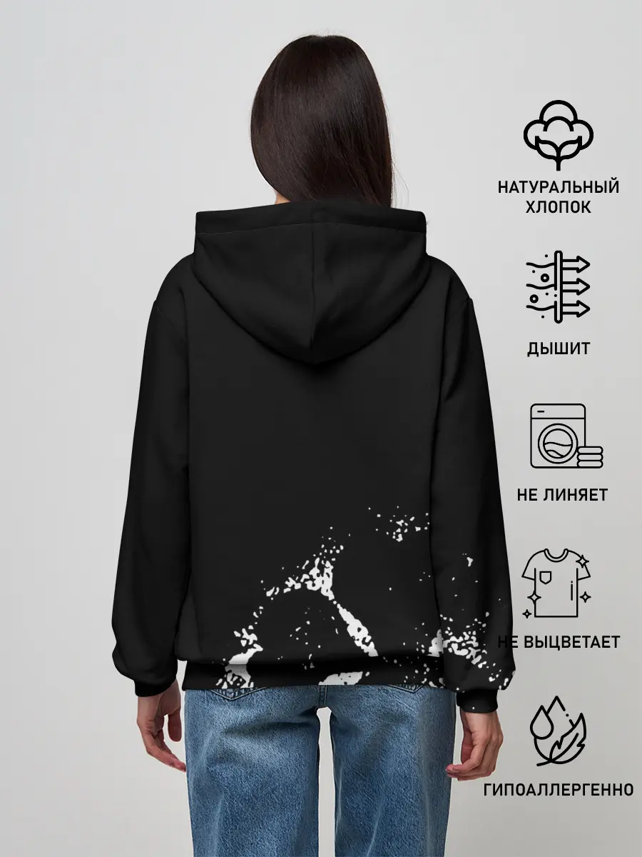 Женское худи / Магна Свинг Чёрный клевер