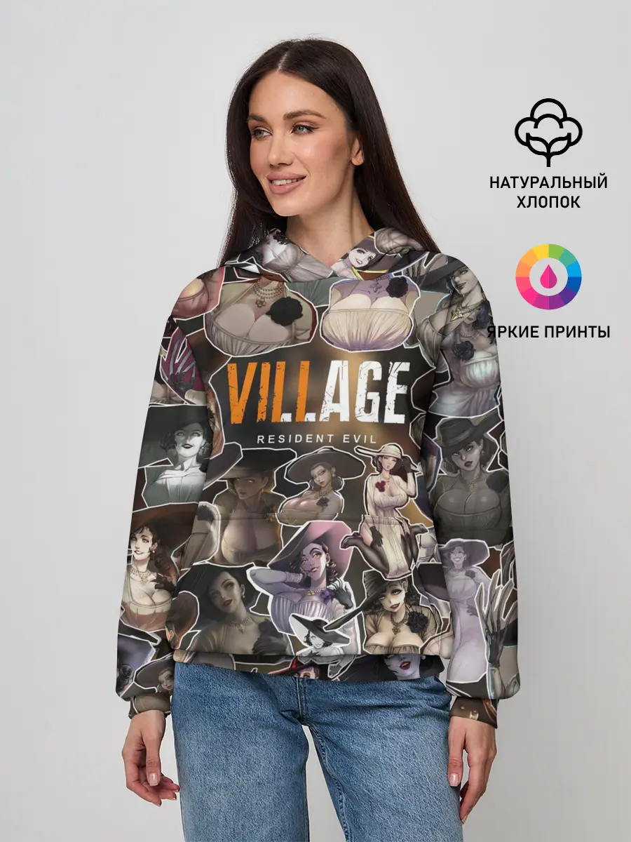 Женское худи / Dimitrescu stikers style 2