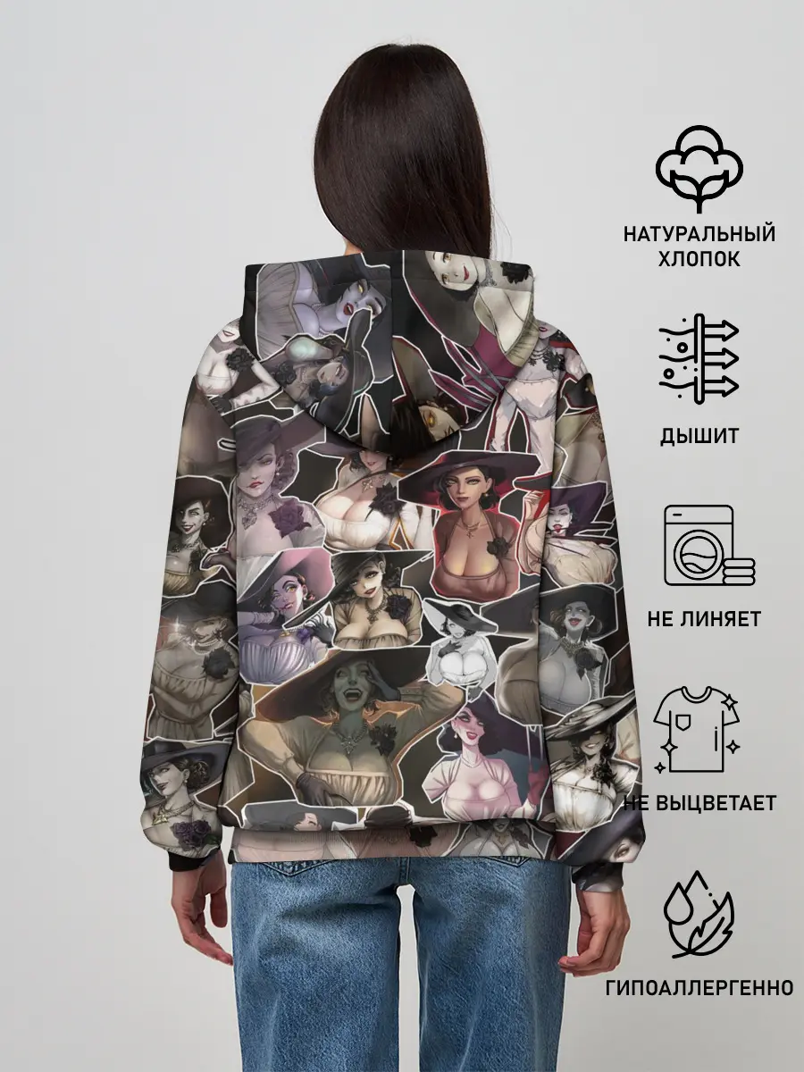 Женское худи / Dimitrescu stikers style 2