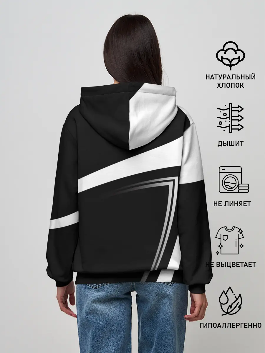 Женское худи / JUVENTUS / ЮВЕНТУС / ПОЛОСЫ