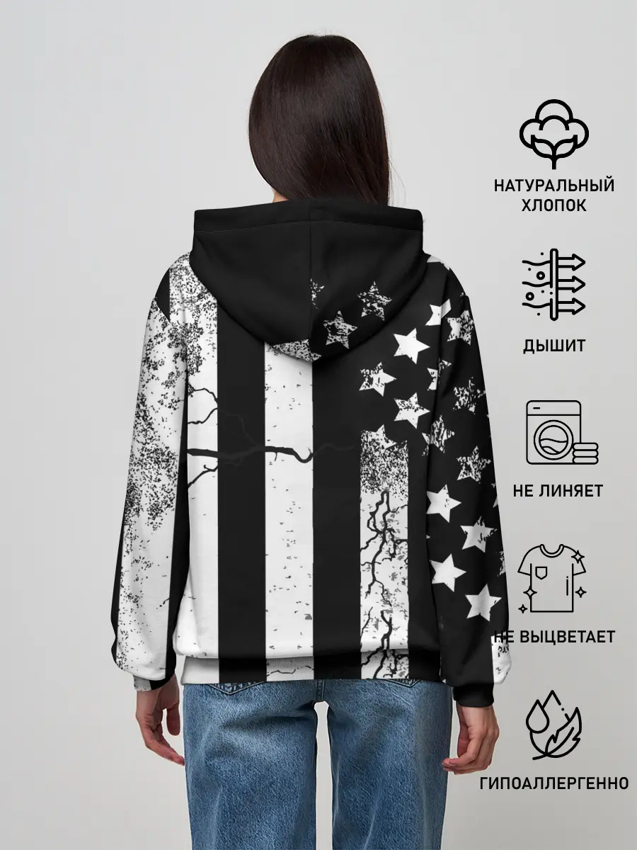 Женское худи / ЗВЕЗДНО-ПОЛОСАТЫЙ