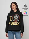 Женское худи / I love furry