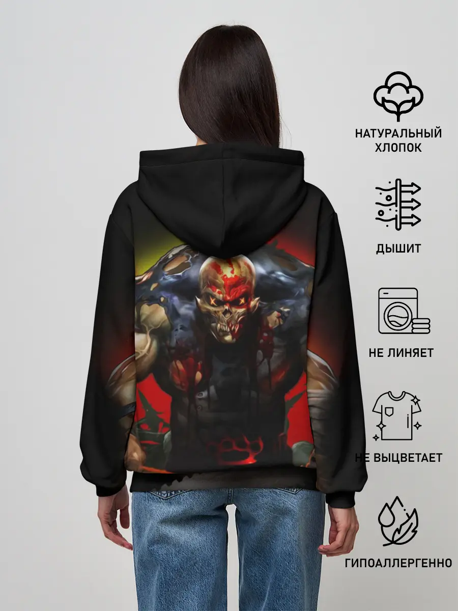 Женское худи / Five Finger Death Punch Skull