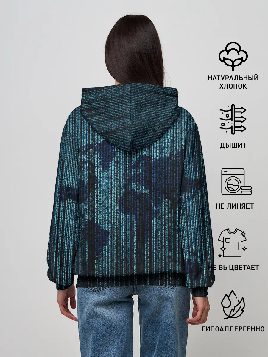 Женское худи / Цифровой Мир