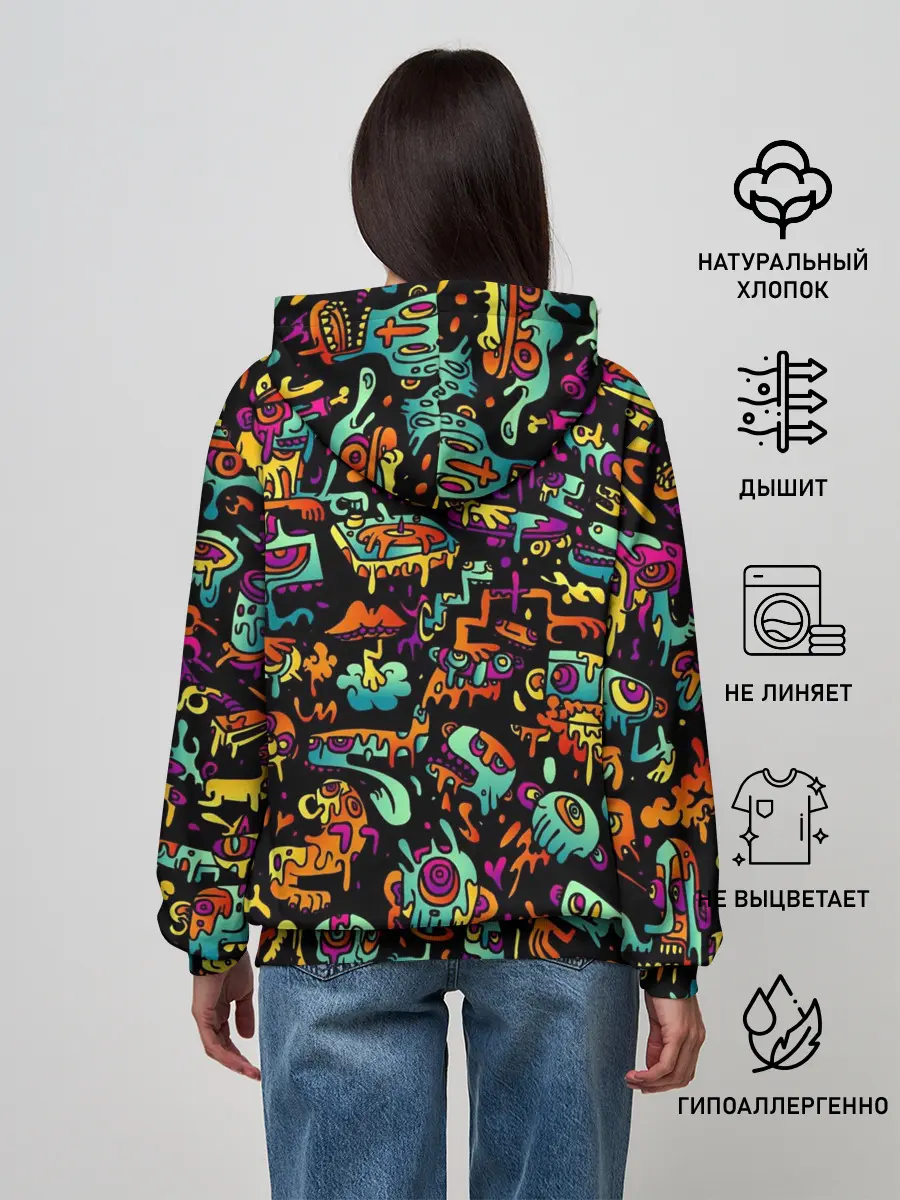 Женское худи / Неоновый мир