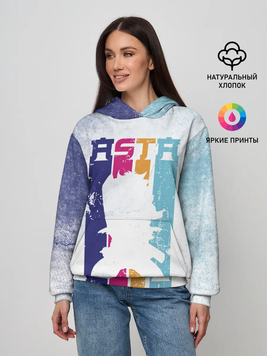 Женское худи / Стена Аста Чёрный клевер