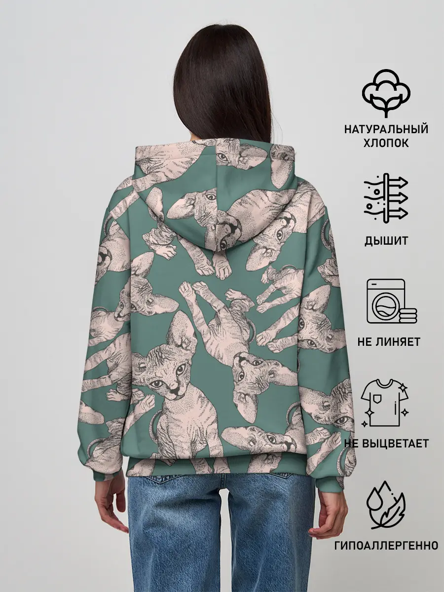 Женское худи / Котёнок сфинкса