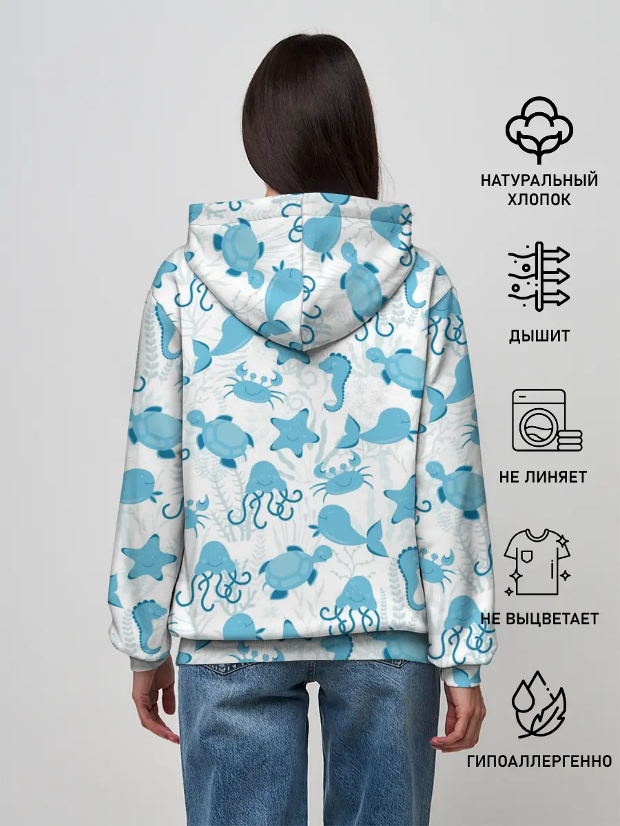 Женское худи / Морские жители