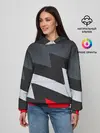 Женское худи / Черно-красные зигзаги