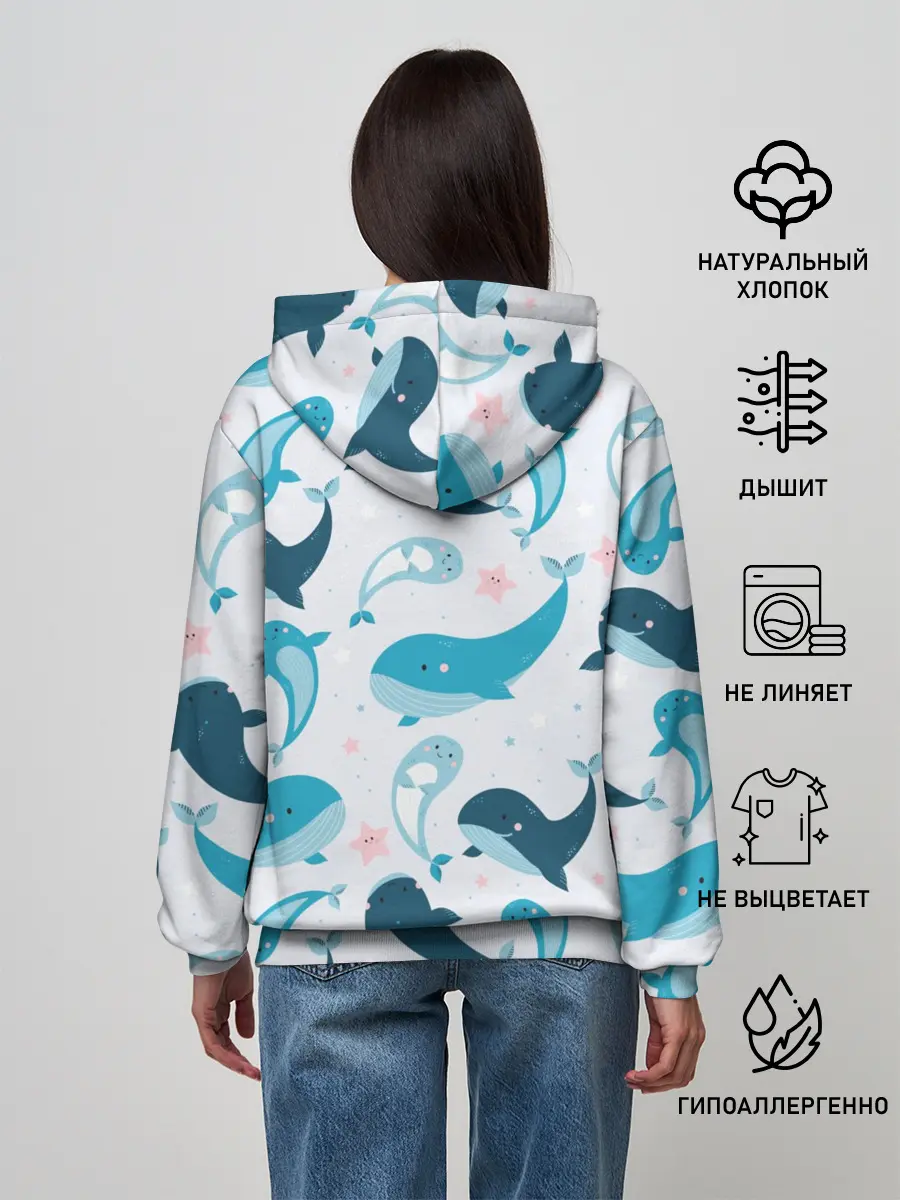 Женское худи / Киты и тюлени