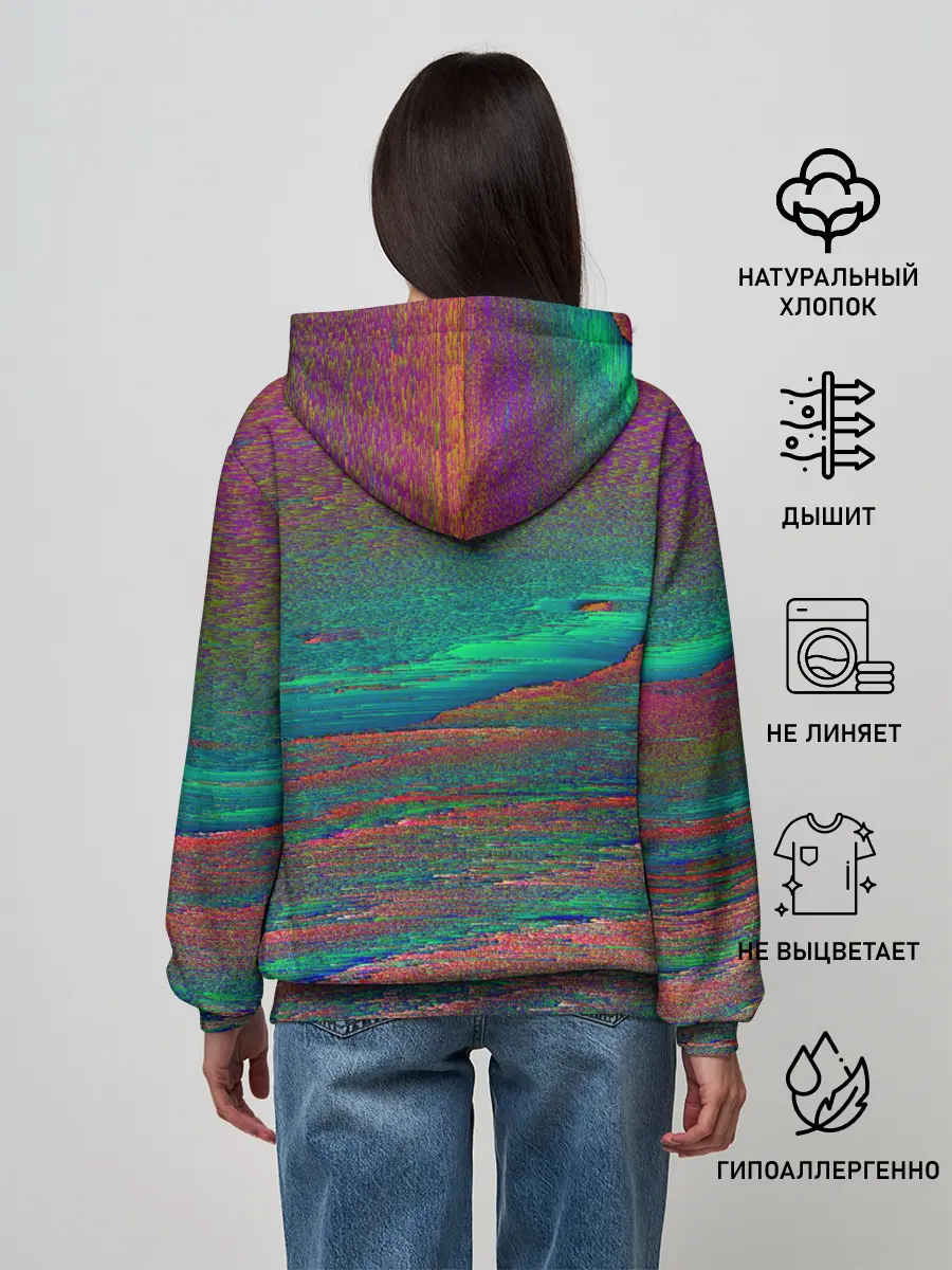 Женское худи / ГЛИТЧ | ПОМЕХИ