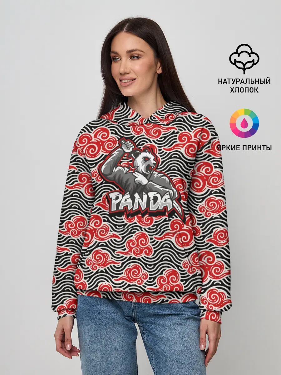 Женское худи / Панда-ниндзя