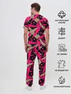 Мужская пижама с брюками / Яркий абстрактный узор