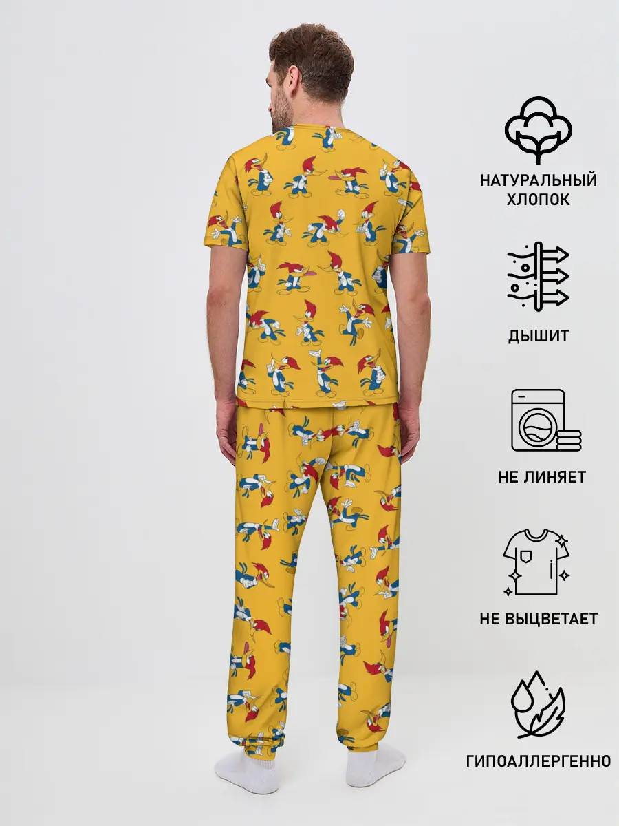 Мужская пижама с брюками / Такой разный Дятел Вуди
