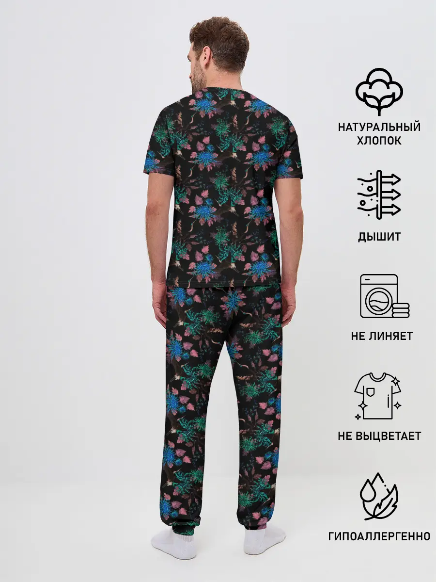 Мужская пижама с брюками / Ночные птицы