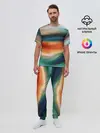Мужская пижама с брюками / Мозаичный абстрактный узор