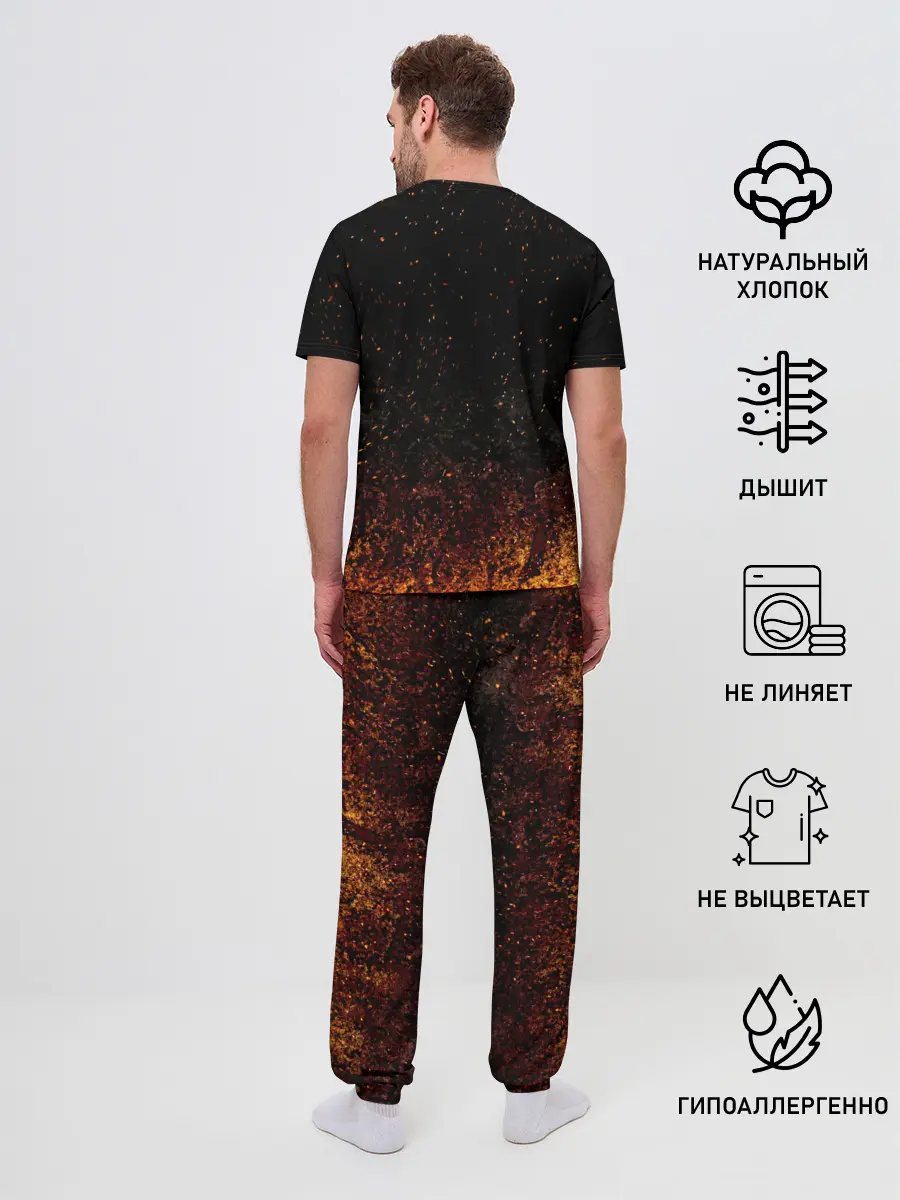 Мужская пижама с брюками / Ария в огне