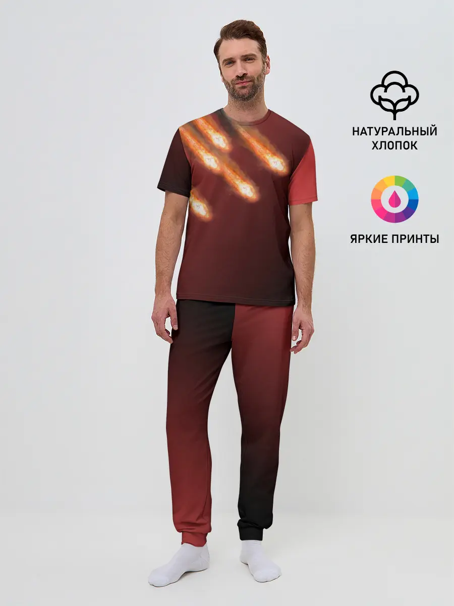 Мужская пижама с брюками / Падение комет