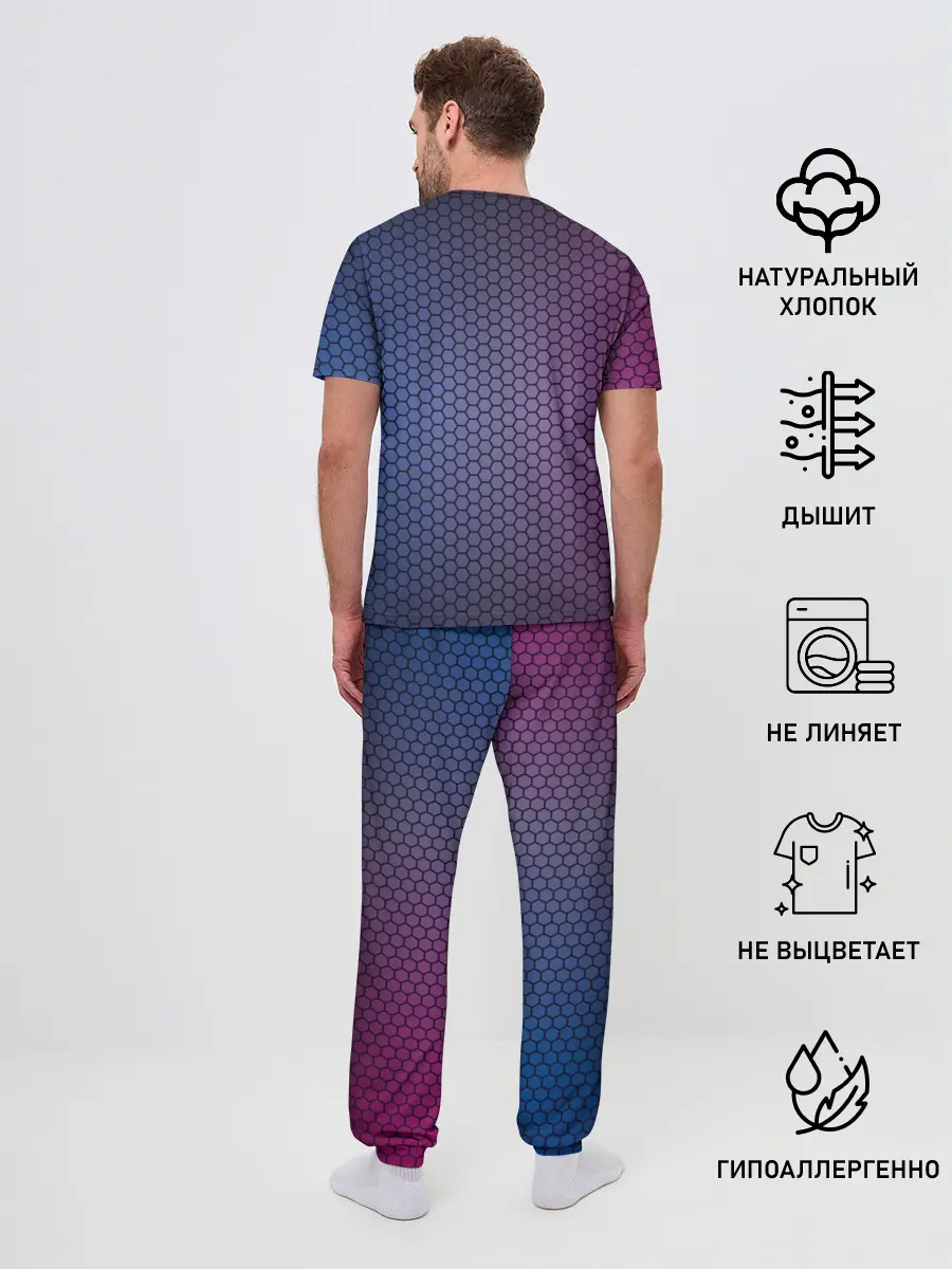 Мужская пижама с брюками / Незуко Камадо в треугольнике