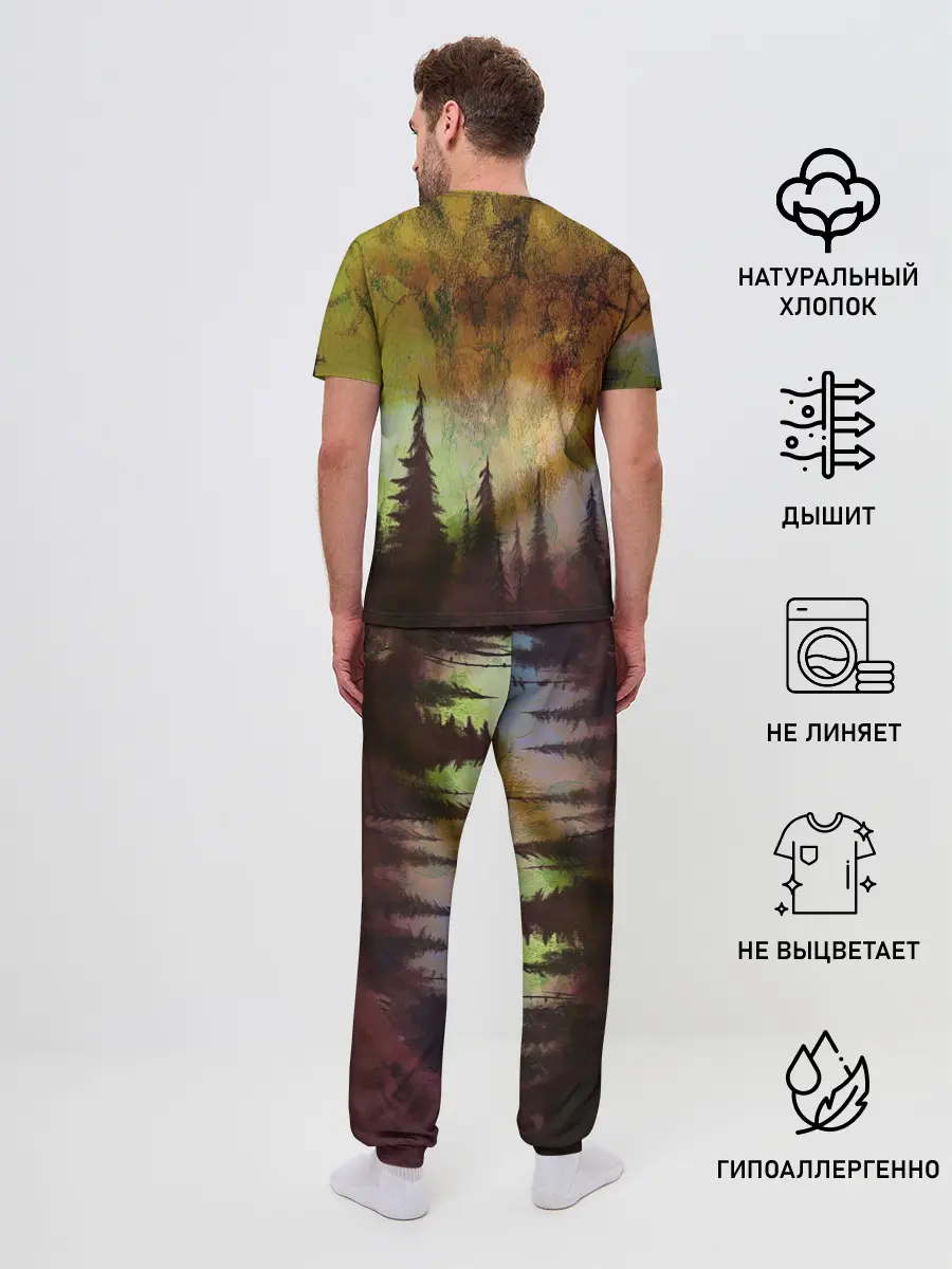 Мужская пижама с брюками / СТРАШНЫЙ ЛЕС