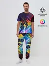 Мужская пижама с брюками / Цифровая радуга