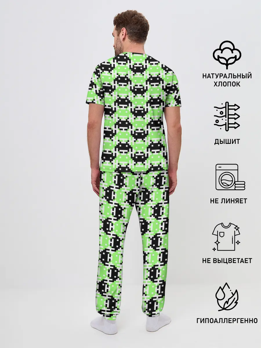 Мужская пижама с брюками / Space Invaders | Old game