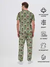 Мужская пижама с брюками / ICE SCREAM зеленый паттерн