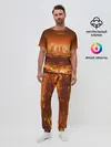Мужская пижама с брюками / Закат в Нью Йорке