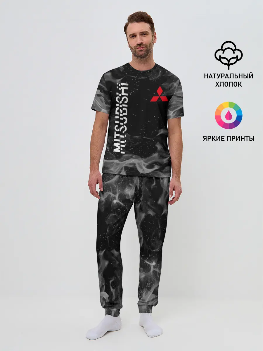 Мужская пижама с брюками / MITSUBISHI | ОГОНЬ
