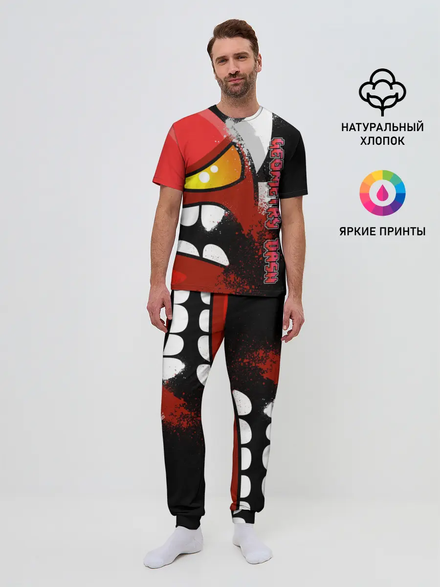 Мужская пижама с брюками / Geometry Dash