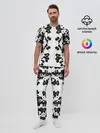 Мужская пижама с брюками / пятиугольники абстракция